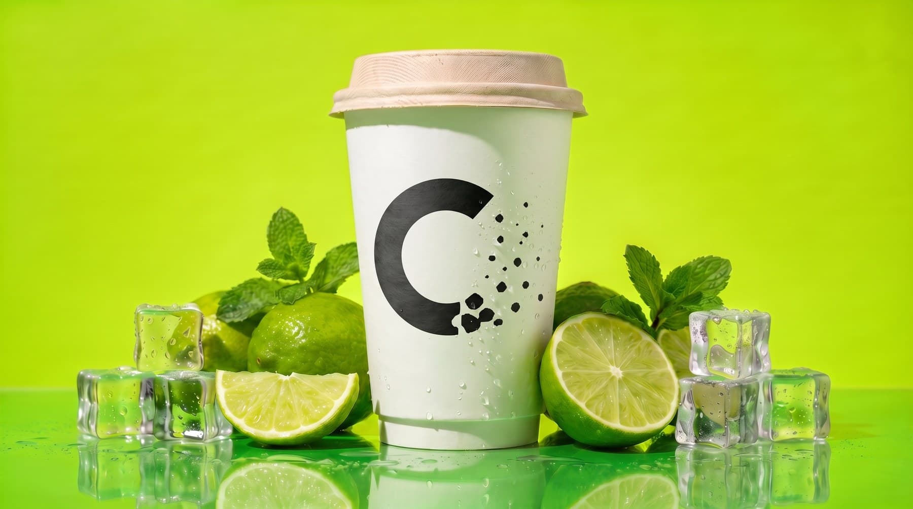 16oz cupcasa cup with the printed C mark