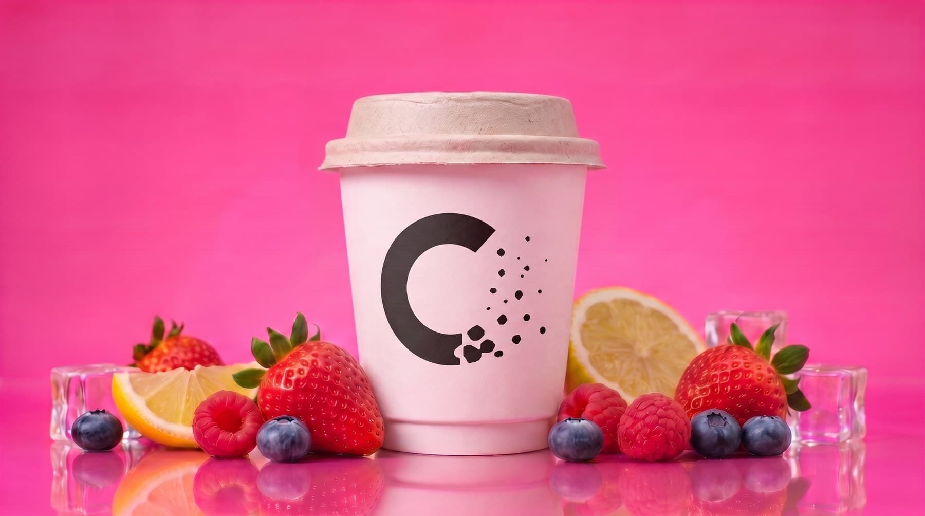 8oz cupcasa cup with the printed C mark